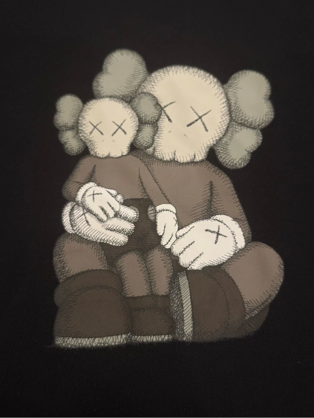 Uniqlo x KAWS Black Crewneck Sweater Companion Graphic Ch/13 - Adult Sm Pullover - Picture 5 of 9